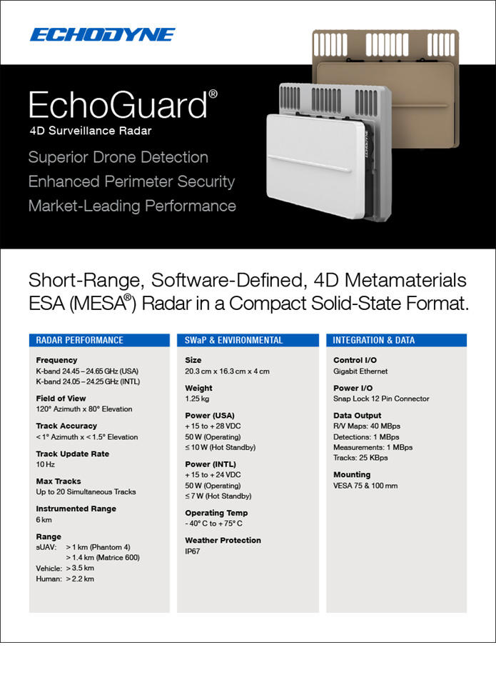 EchoGuard Radar Specs