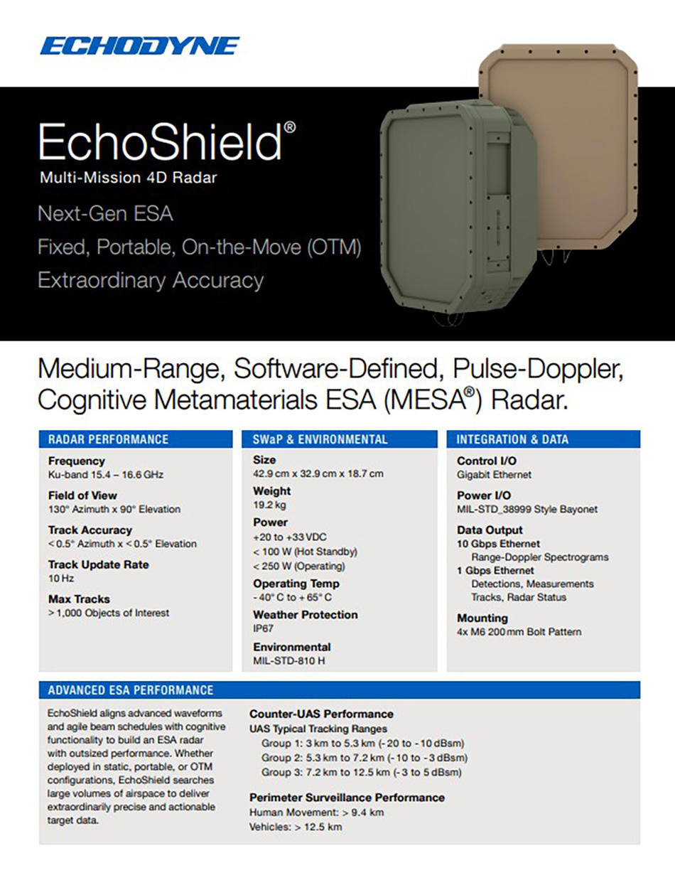 EchoShield_Medium-Range Tactical Radar Built for Every Domain