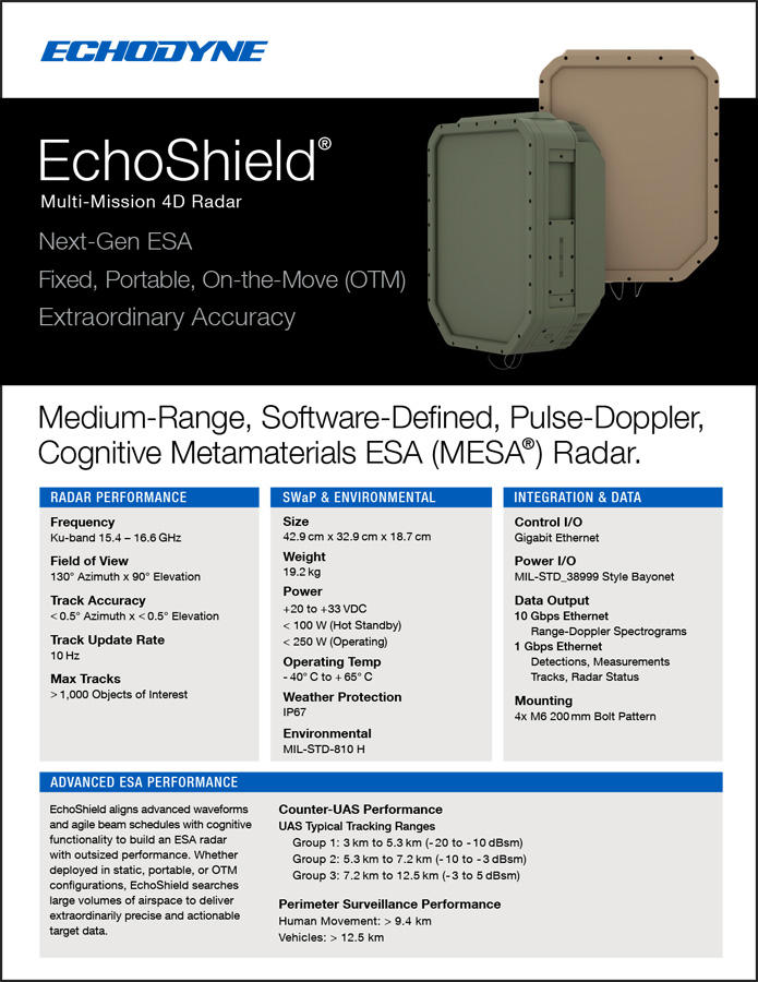 Technical Sheet - EchoShield Radar