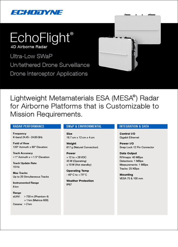 EchoFlight Spec Sheet Download