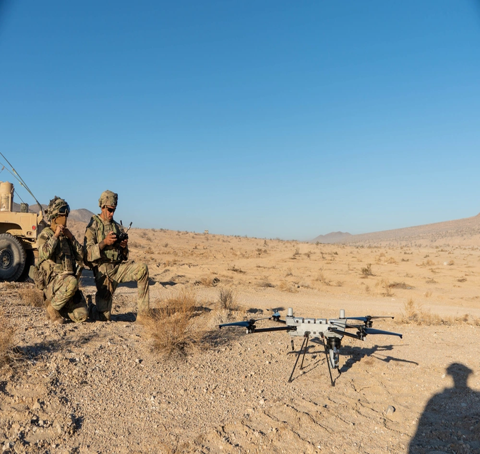 NTC Exercise Soldiers with Drones