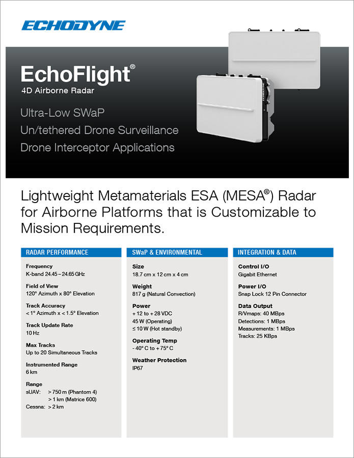 EchoFlight Spec Sheet Download