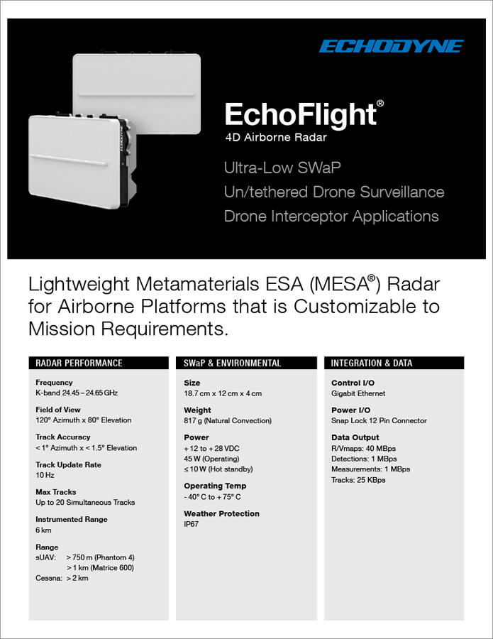 EchoFlight Spec Sheet Download